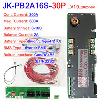 JKBMS 100A/200A Smart BMS untuk baterai Lifepo4 keseimbangan aktif 1A/2A JK Inverter BMS dengan RS485 UART 8S/16S/48V dapat BMS