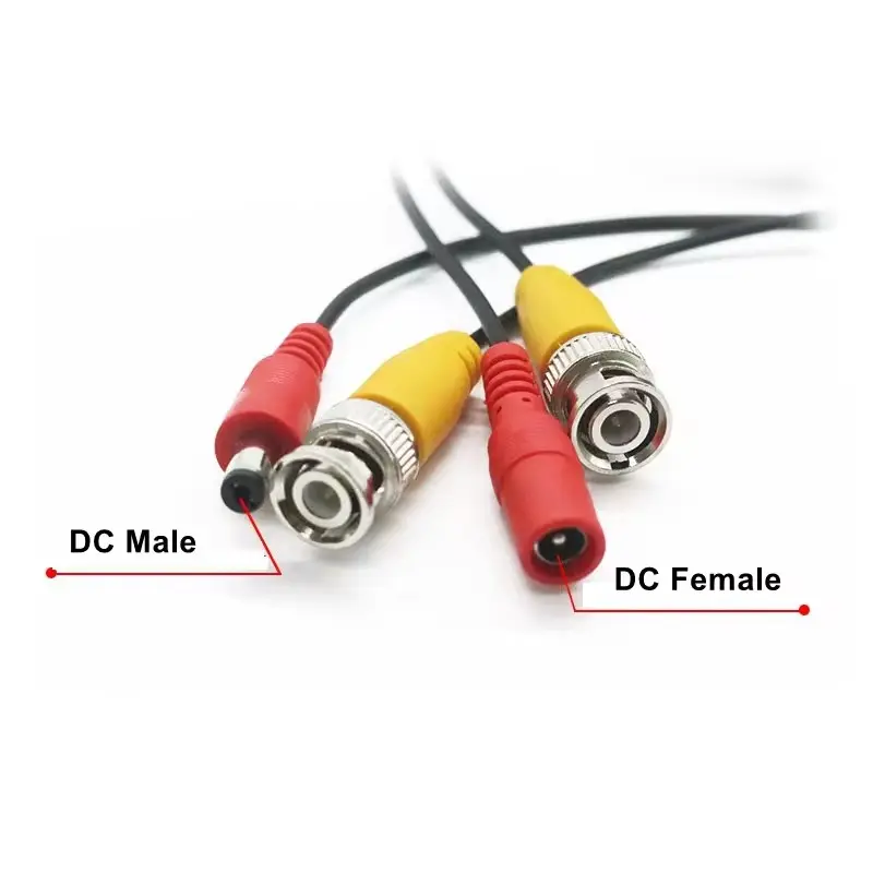 BNC Cable 5/10/15/20/30m With DC Power For Vehicle Monitoring Camera / CCTV Surveillance / Audio Video Equipment Systems