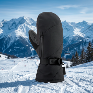 Mitaines chauffantes à batterie au lithium pour femmes Punchin Sports, imperméables, coupe-vent, 40-60C, noir et blanc, pour le ski alpin - Product Image 2