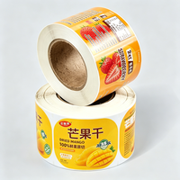 Rouleau de film d'emballage alimentaire personnalisé, résistant à l'humidité, pour fruits secs et sachets de collation mangue/fraise