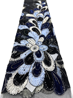 Tissu en dentelle à paillettes NI.AI, nouveau design, tissu en dentelle à paillettes de luxe, tissu en tulle à paillettes pour robe de soirée de mariage