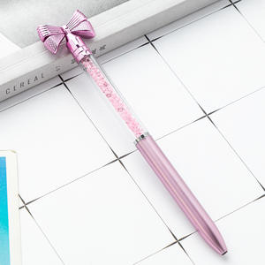 B-01040 penna a sfera in plastica per prua all'ingrosso può stampare il logo e il regalo pubblicitario dell'hotel, penna di cristallo multicolore creativo - Product Image 1