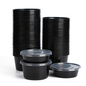 Không có tràn nhà hàng lấy đi súp container bao bì Rau hầm tròn rõ ràng Bát nhựa có nắp đậy - Product Image 1