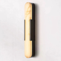 Lampe murale en marbre espagnol post-moderne, pour hôtel, chambre à coucher, salon, bureau, salle de bain, armoire, miroir, allée, porche, lampe murale en verre