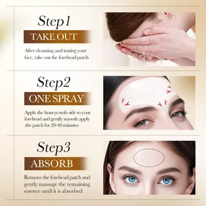 Patchs de riz blanc pour le <span class=keywords><strong>front</strong></span> – Anti-rides, blanchissants, anti-âge, hydratants, régulateurs de sébum – Masque facial en gel enveloppant - Product Image 5