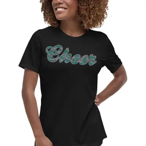 Cheer demir Transfer tasarımı açık ve mavi ısı transferleri t-shirt baskı basın ısı Transfer makinesi