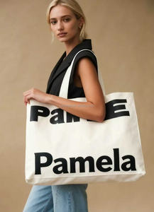 Bolsas de Mano de Lona de Algodón con Estampado de Logotipo Personalizado al por Mayor, Ecológicas, Sublimadas, Estilo Moderno - Product Image 3