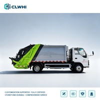 Camion compact Isuzu 4x2 pour le ramassage des déchets, 6 m³ Green Lifter, camion compacteur de déchets pour la ville, camion à ordures municipales