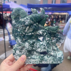 Vente en gros de sculptures en agate rose naturelle, cheval en quartz rose, renard <span class=keywords><strong>à</strong></span> <span class=keywords><strong>neuf</strong></span> <span class=keywords><strong>queues</strong></span>, cristal de guérison, artisanat pour décoration, cadeaux - Product Image 5