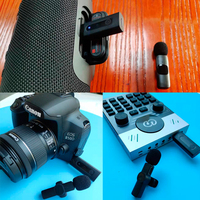 Microphone de Conférence sans Fil à Double Lavalier K35 3,5 mm pour Diffusion en Direct, Micro Cravate à Condensateur avec Réduction de Bruit et LED
