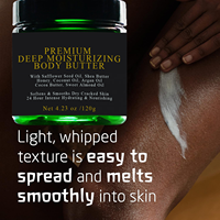 24H Hydratant intense miel cacao karité beurre de corps avec carthame noix de coco amande, crème pour le corps adoucissante peau sèche