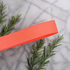 5/8 ''(16mm) nastri in gros grain a strisce di colore solido per le vacanze per l'imballaggio del regalo - Product Image 1
