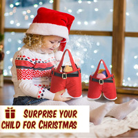 Sacs cadeaux créatifs de Noël en forme de pantalon de Père Noël, sacs mignons pour bonbons et friandises, housses suspendues pour bouteilles de vin pour la décoration de fête de Noël