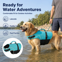 Gilet de sauvetage pour chien avec poignée et sangles réglables pour la natation, la navigation de plaisance, la plage et la sécurité aquatique