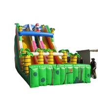 Château gonflable en PVC personnalisable de grande taille avec toboggan et souffleur, usage commercial, garantie de 2 ans, équipement d'amusement pour enfants unisexe