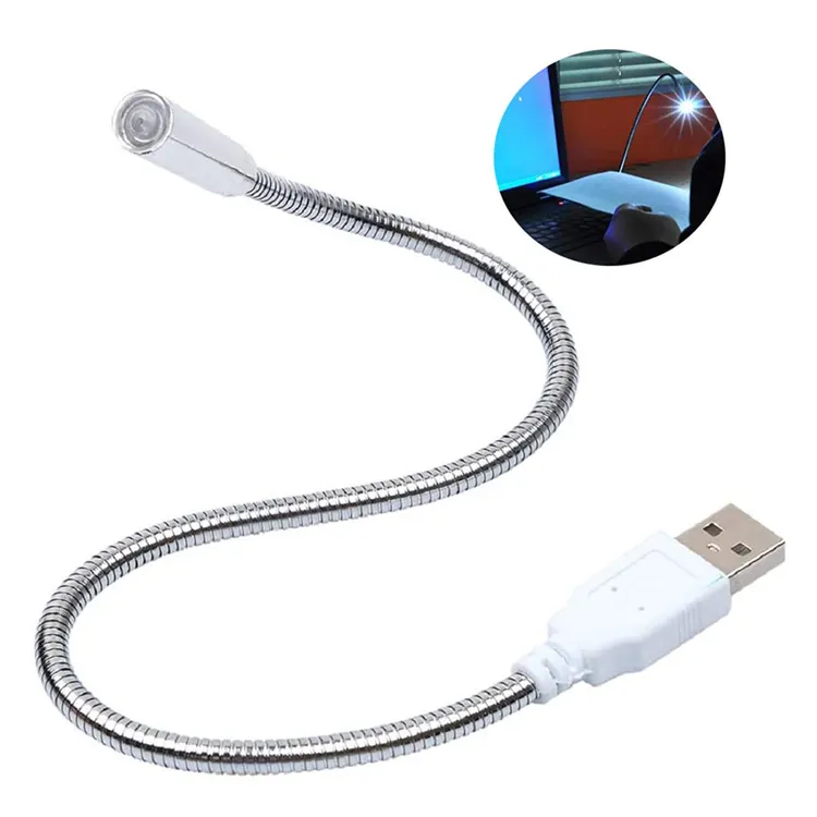 Flexible 5V Mini USB Light Adjustable Eye Protection Single Lamp LED Hose USB Light for Laptop