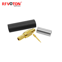 Suministro de fábrica Enchufe macho MMcx para Rg316 Rg174 Lmr100 Cable Conector recto Adaptadores coaxiales Rf (RF) Coax MMcx ROHS
