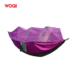 Woqi-hamaca doble para 2 personas, columpio para exteriores con mosquitera