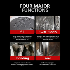 Mastic de réparation métallique <span class=keywords><strong>haute</strong></span> résistance et <span class=keywords><strong>haute</strong></span> température 111 112 113, époxy pour acier, fer, aluminium, cuivre, 500g - Product Image 6