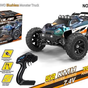 Auto RC de Alta Velocidad a Escala 1/14, 2.4G HS14421 14422, sin Escobillas, 52km/h, Tracción en las 4 Ruedas, Negro y Verde, Juguete de Regalo - Product Image 5