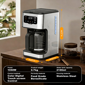 Nouvelle Arrivée 2026 – <span class=keywords><strong>Cafetière</strong></span> Électrique <span class=keywords><strong>Programmable</strong></span> 1050W, <span class=keywords><strong>Capacité</strong></span> 14 Tasses, Anti-Goutte, Écran Tactile LED, Pour Usage Domestique et Cuisine - Product Image 3