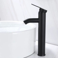 Robinet de lavabo de salle de bain moderne et minimaliste en acier inoxydable avec cartouche céramique chaud/froid et finition émaillée au four