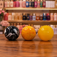 Bouchons et pulvérisateurs de luxe en résine de pierre d'agate ronde, colorés, pour flacons de parfum, 50mm, 38mm, 35mm, vente en gros
