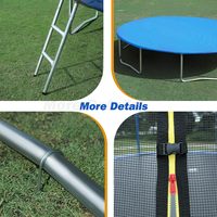 14 16FT interior/exterior adulto ejercicio Fitness trampolín ocio comercial PP Material con cinturón protector red saltador Mat para niños
