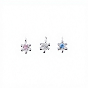 S925 Sterling Silver Zirconia Vintage <b>Flower</b> Pendant Charms DIY Necklace <b>Bracelet</b> Earrings Gift - Product Image 2