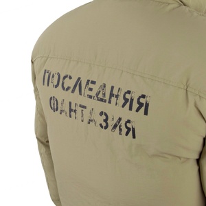 เสื้อแจ็คเก็ตผ้าฝ้ายพิมพ์ลายแบบกลับด้านได้ทรงโอเวอร์ไซส์มีซิปบุซับในสำหรับผู้ชาย รุ่น TOPSHOW - Product Image 4