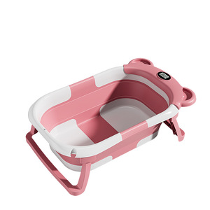 Ensemble de <span class=keywords><strong>baignoire</strong></span> pliable carrée portable pour tout-petits, en TPE et PP, avec coussin, thermomètre et fonctionnalités pliables, <span class=keywords><strong>à</strong></span> prix abordable - Product Image 6