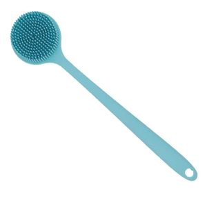 Système de brossage exfoliant pour la peau, brosse de douche en silicone à long manche pour le gommage corporel - Écologique, durable, compatible avec les prises Za/US - Product Image 1