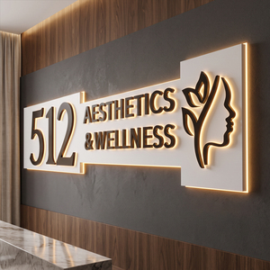 Letrero LED 3D con Logotipo Personalizado, Letrero Metálico Iluminado para Pared, Letrero con Letras LED para Salón de Belleza, Spa, Estudio, Entrega Rápida - Product Image 4