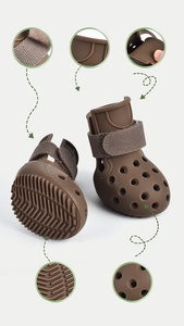 हल्के रंग पालतू कुत्ते आउटडोर खेल जूते कुत्तों के लिए सांस लेने योग्य सुरक्षात्मक पैर कवर - Product Image 6