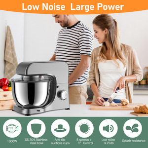 Batidora Eléctrica Planetaria de 5L, Diseño 3 en 1 con Tazón Elevable, Tazón de Mezcla de Acero Inoxidable, 6 Velocidades, Batidora de Pie para Masa y Pasteles - Product Image 4