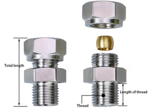 Rosca de virola móvil ajustable M6 M8 PT1/8 Tornillo Uso industrial B/R/S/K/<span class=keywords><strong>N</strong></span>/<span class=keywords><strong>J</strong></span>/T Termopar Compatible con OEM y ODM - Product Image 3