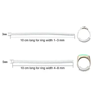 Wholesale New Design 3&5 mm Ring Winding Wire for Jewelry Ring Size Adjuster for Loose Rings 2 Sizes