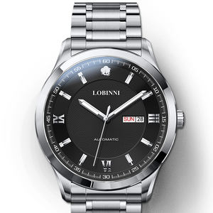 Relojes Automáticos para Hombre con Logotipo Personalizado, Diseño de Esfera con Fecha, Correa de Acero Inoxidable de Lujo, Luminosos, Resistentes al Agua - Product Image 3