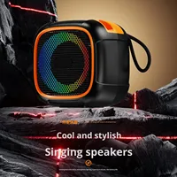 Mini haut-parleur portable BT direct usine avec éclairage LED RGB et fonction support de téléphone portable suspendable