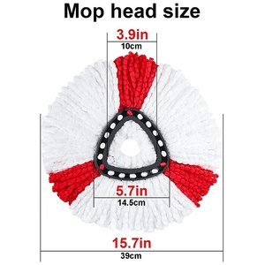 3Pcs Spin <span class=keywords><strong>Mop</strong></span> Heads Replacements Compatible avec Viledas,O-Cedar Spin <span class=keywords><strong>Mop</strong></span>, Recharges faciles à nettoyer Têtes de vadrouille en microfibre, 360 degrés - Product Image 6