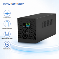 Alimentation sans interruption (ASI) 1200VA 720W pour bureau à domicile, 230Vac 50Hz, avec régulateur de tension automatique (AVR) et batterie au plomb-acide, pour ordinateur de bureau, routeur, serveur – Sûre et fiable