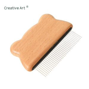 工厂批发跳蚤梳子猫狗刷宠物脱毛梳子长短不锈钢齿去毛 - Product Image 5