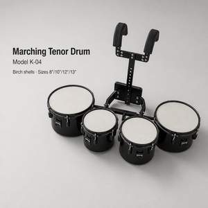 Batterie <span class=keywords><strong>de</strong></span> tambours professionnelle en érable Quad 4 pour fanfare, performance extérieure sur le terrain, logo personnalisé, vente en gros - Product Image 1