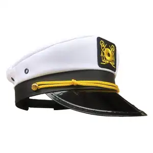 Chapéu de capitão marinheiro boné uniforme adulto para festas, chapéu de barco, chapéu de capitão unissex, vestido extravagante