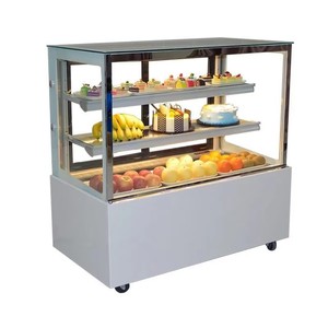 Vitrine réfrigérée pour gâteaux en verre incurvé, armoire réfrigérée pour boulangerie, 3 niveaux, éclairage LED, réfrigérateur à desserts pour café, supermarché - Product Image 4