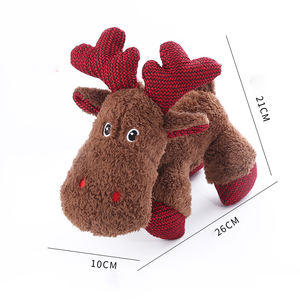 Produttore all'ingrosso eco-friendly Cartoon Pet <span class=keywords><strong>Unbreakable</strong></span> alk giocattoli di natale che masticano Squeaky cane interattivo peluche - Product Image 6