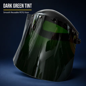 CE EN166 ANSI Z87.1 Zertifizierter Grüner PETG Visier-Schutzbrillenaufsatz Helm-Gesichtsschutz Ersatzvisier PLASTICOOP G2000G 100 Stück/Karton - Product Image 3