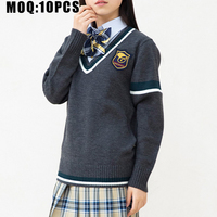 JK bleu marine école logo chandails personnalisé Letterman école pull chandails personnalisés pulls pulls logo personnalisé Maglione