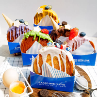 Ensemble d'emballages en papier jetables personnalisés pour hamburger panini collations frites conteneur alimentaire pliant en relief pour emporter