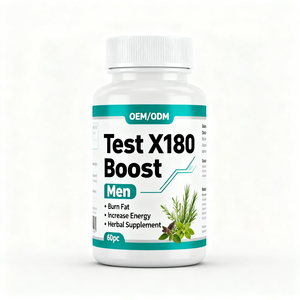 Capsules de complément alimentaire à base de plantes ODM/OEM Test X180 Boost Booster pour hommes, pour brûler les graisses et augmenter l'énergie - Product Image 1